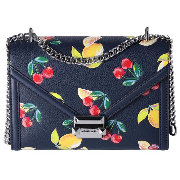Michael Kors Whitney Medium Sequined Shoulder Bag - Fruit Print - Picture 1 of 7